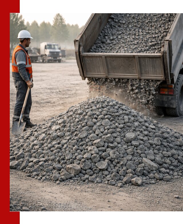 Гранитный щебень фракции 100–201 для строительства в Назарове