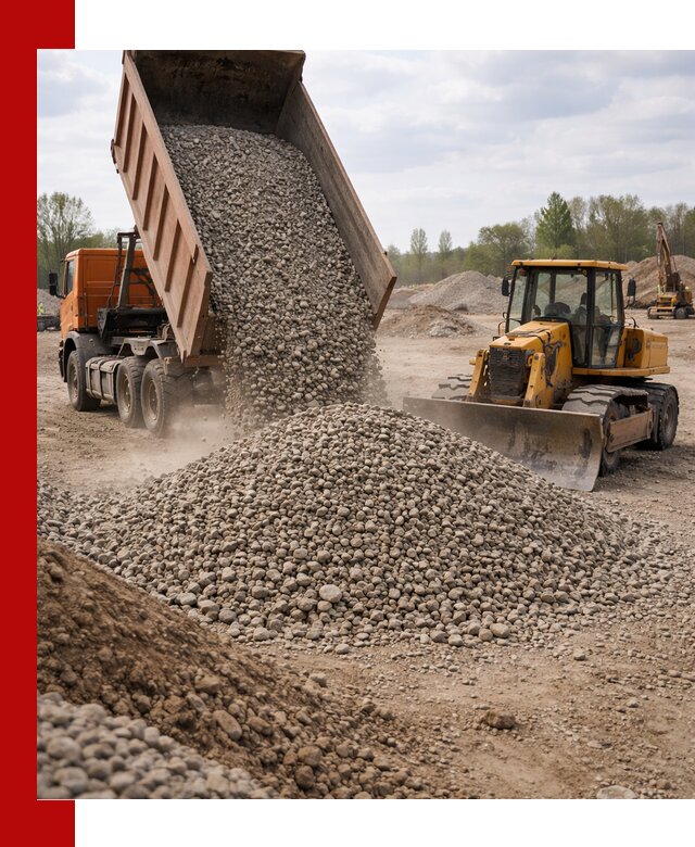 Доставка гравийного щебня фракции 40-70 в Назарове