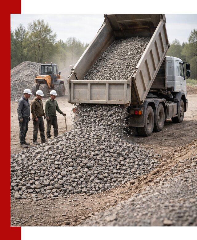 Доставка гравийного щебня фракции 70-120 в Назарове