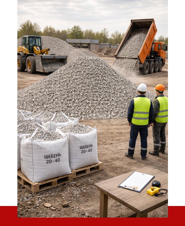 Известняковый щебень 20-40 в Назарове от 2158 р. ПРОНЕРУДНрв