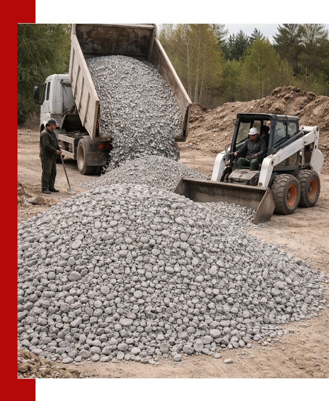 Доставка доломитового щебня в Назарове напрямую от карьера