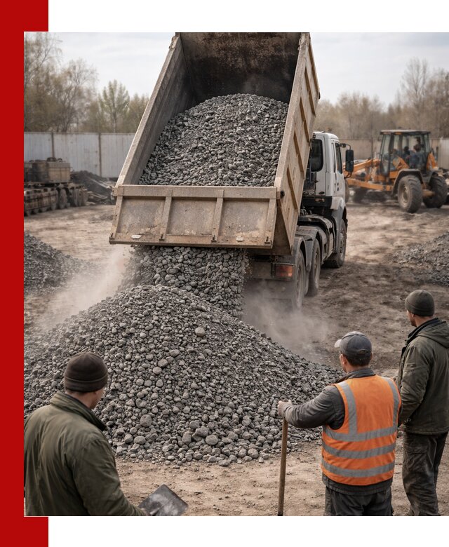 Доставка шлакового щебня в удобные сроки по выгодной цене в Назарове