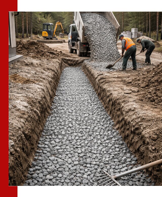 Щебень для дренажа с доставкой в Назарове высокого качества