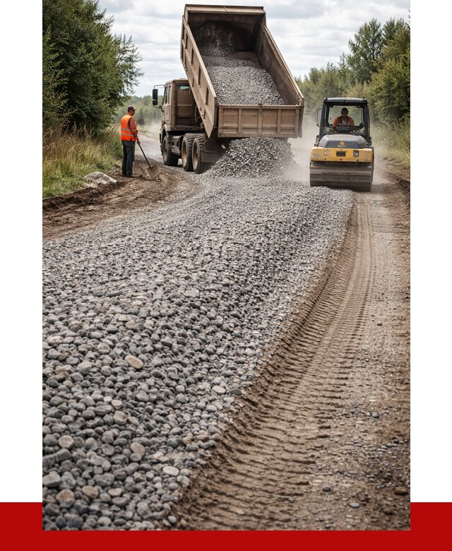 Щебень для отсыпки дороги в Назарове от 2775 р. ПРОНЕРУДНрв