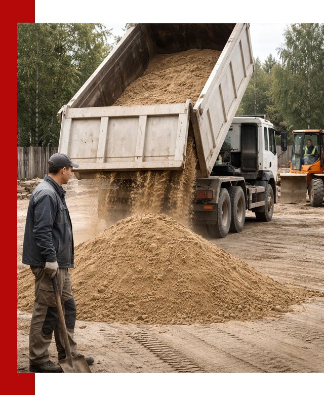 Доставка и продажа песка с разгрузкой в Назарове