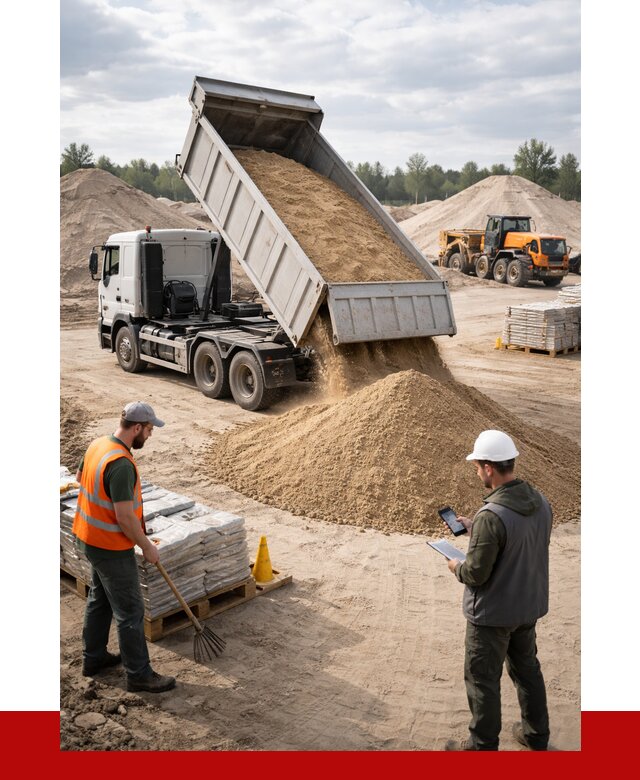 Карьерный песок с доставкой в Назарове от 3700 р. ПРОНЕРУДНрв