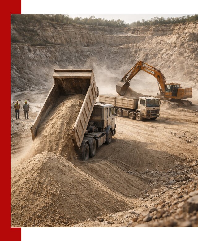 Карьерный песок навалом с доставкой в Назарове