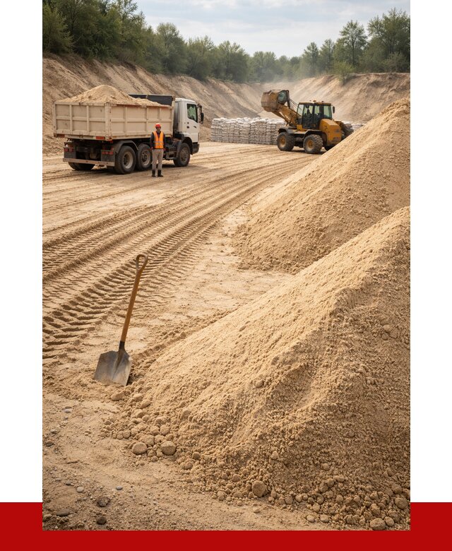 Карьерный песок мелкозернистый в Назарове от 9250 р. | ПРОНЕРУДНрв