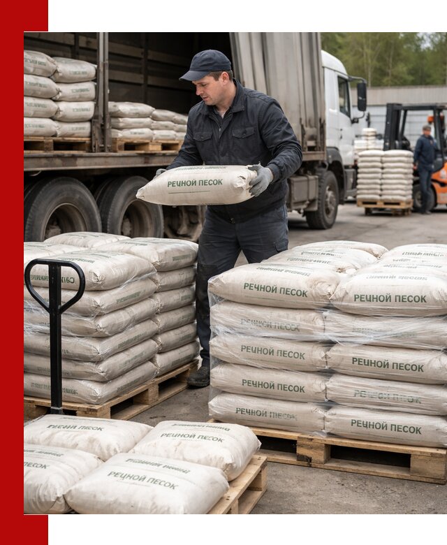 Речной песок в мешках с доставкой в Назарове
