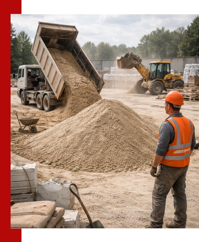 Доставка строительного песка с самосвалом в Назарове