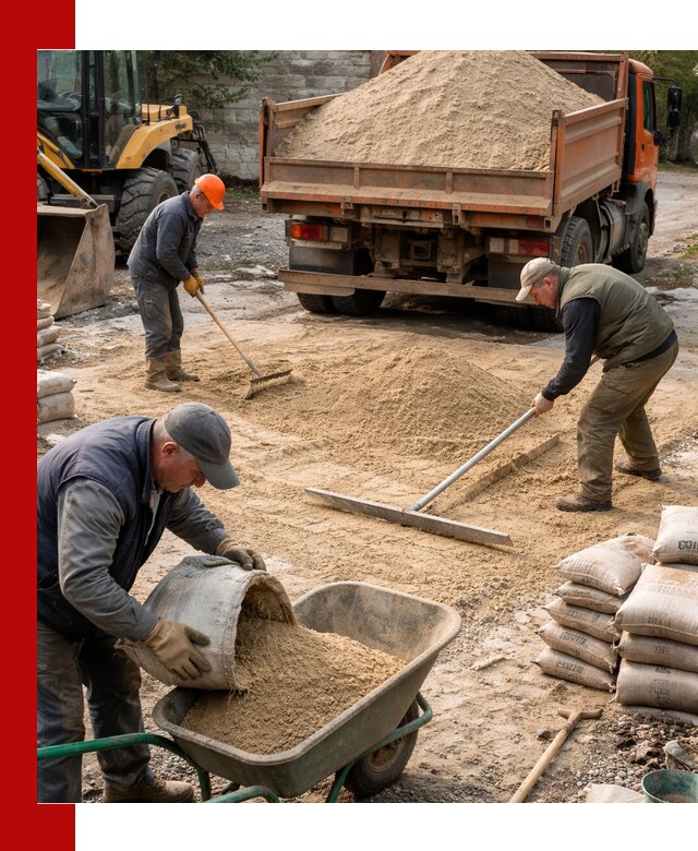 Поставка песка для стяжки в Назарове с быстрой доставкой