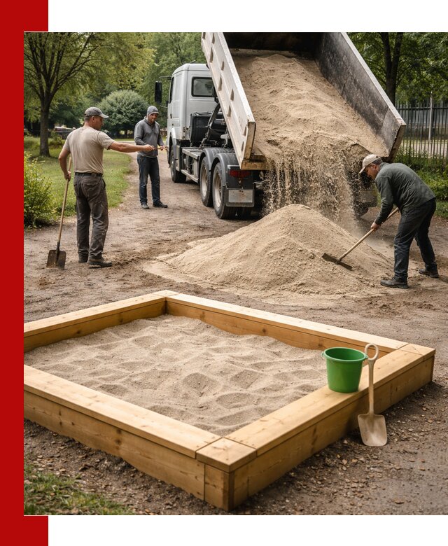 Песок для песочницы с доставкой в Назарове недорого и чистый