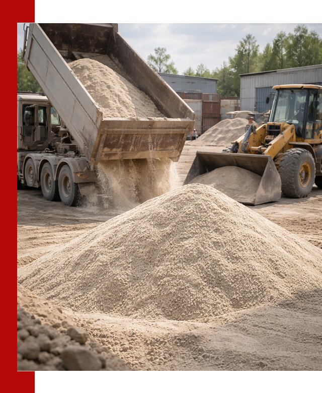 Кварцевый песок с доставкой в Назарове для строительных работ