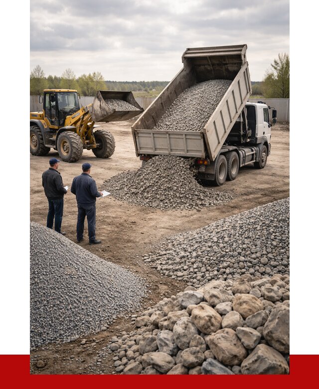 Гравий и камень с доставкой в Назарове от 4317 р. - ПРОНЕРУДНрв