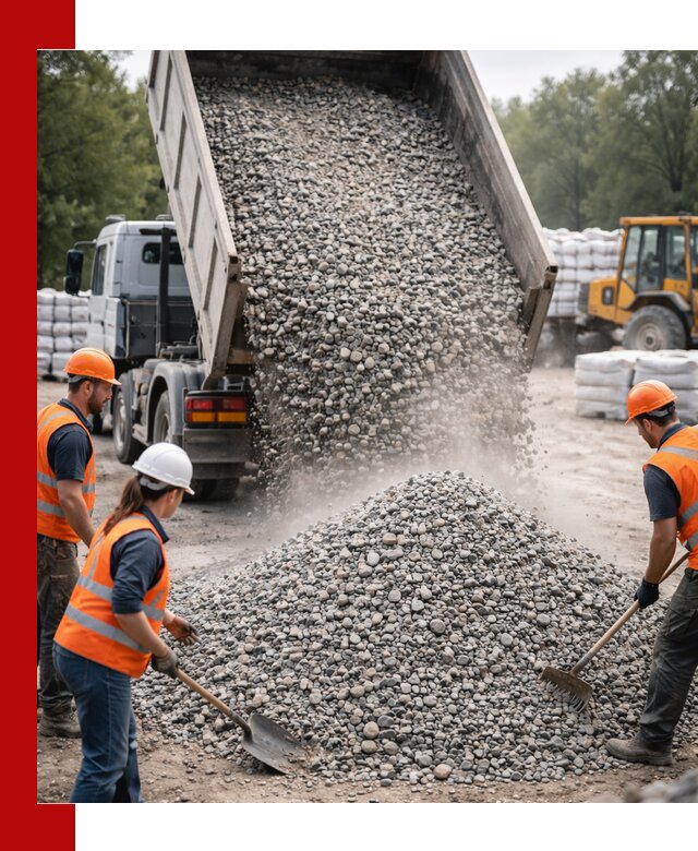 Доставка гравия и камня в Назарове оптом и в розницу