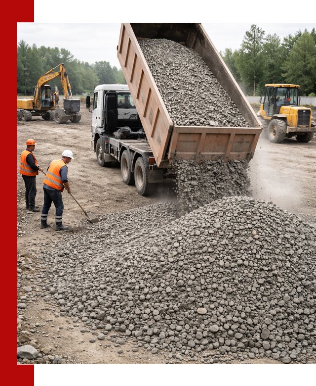 Доставка гравия фракции 40-70 в Назарове оптом и в розницу