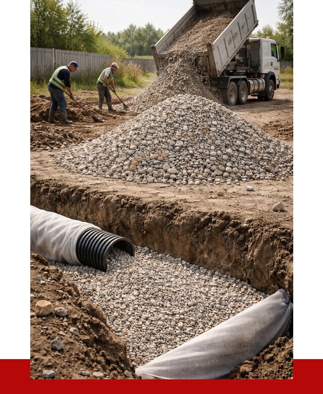 Гравий для дренажа в Назарове от 2261 р., доставка ПРОНЕРУДНрв