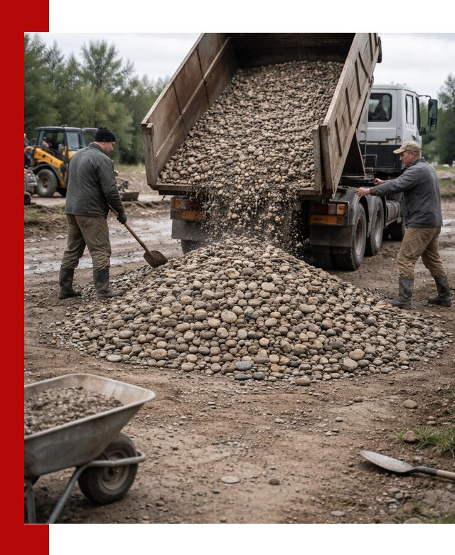 Доставка гальки речной оптом и в розницу в Назарове