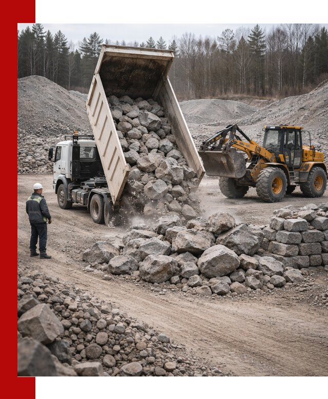 Доставка и продажа бутового гранитного камня в Назарове