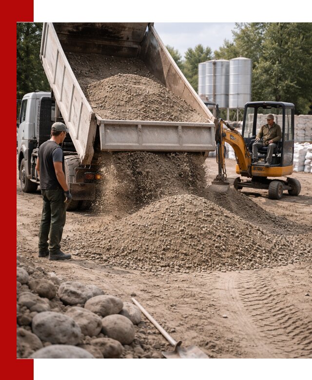 Доставка ПГС С3 в Назарове самосвалами и миксерами
