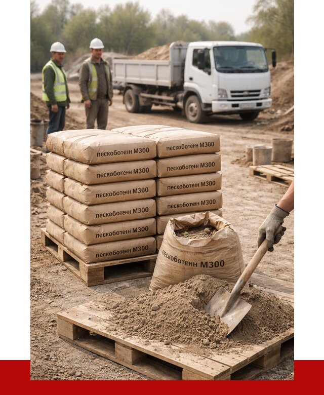 Пескобетон М300 в Назарове с доставкой от 4779 р. за куб | ПРОНЕРУДНрв