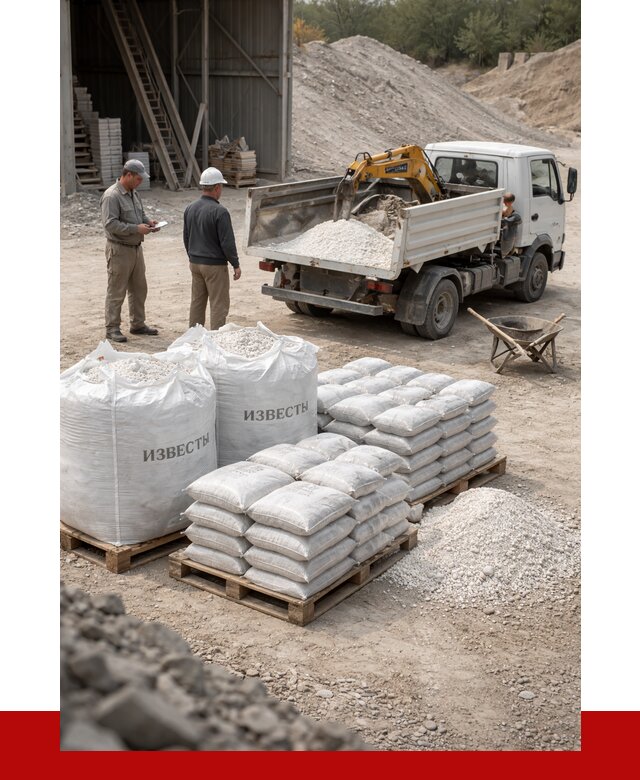 Известь строительная в Назарове с доставкой от 4317 р. | ПРОНЕРУДНрв