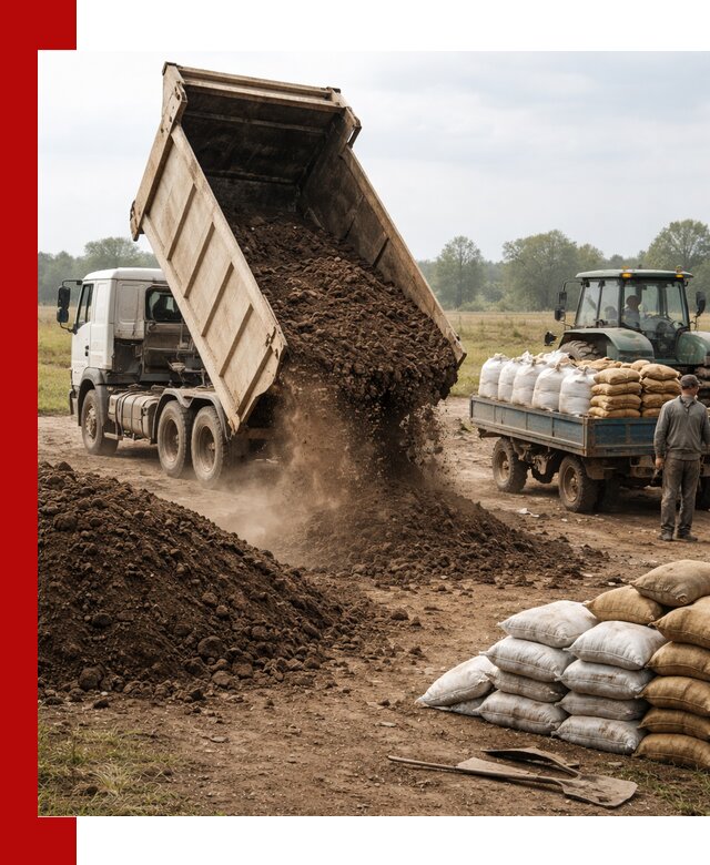 Доставка грунта и удобрений оптом в Назарове для сельхоз и строительства