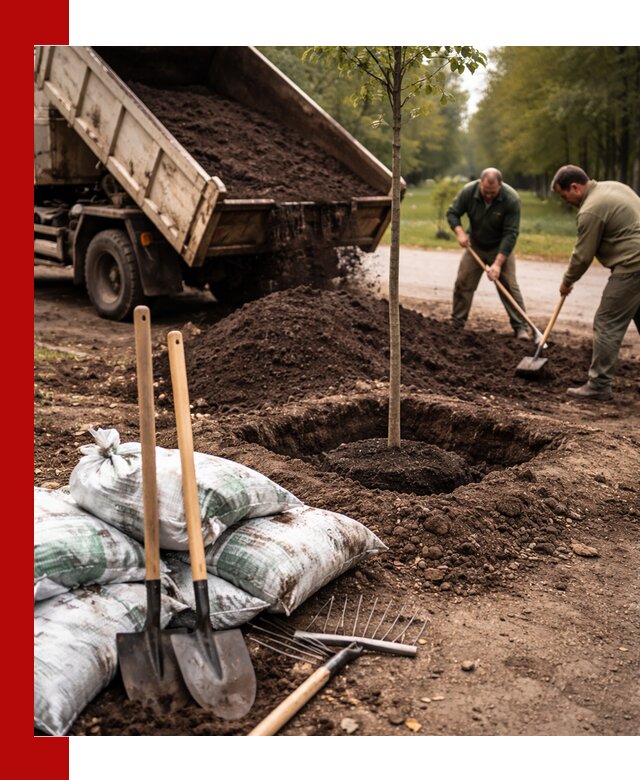 Грунт для посадки деревьев в Назарове — доставка и подготовка почвы