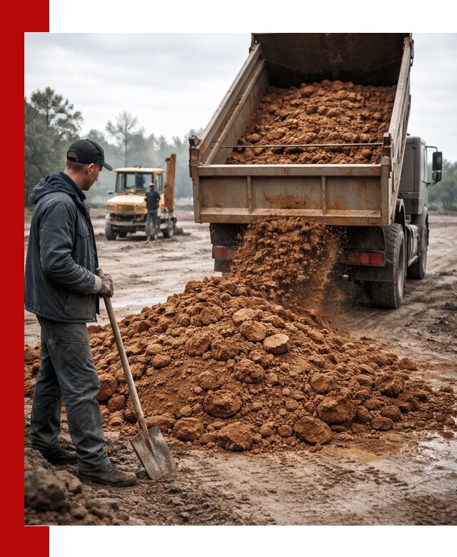 Глина для засыпки в Назарове с доставкой самосвалами