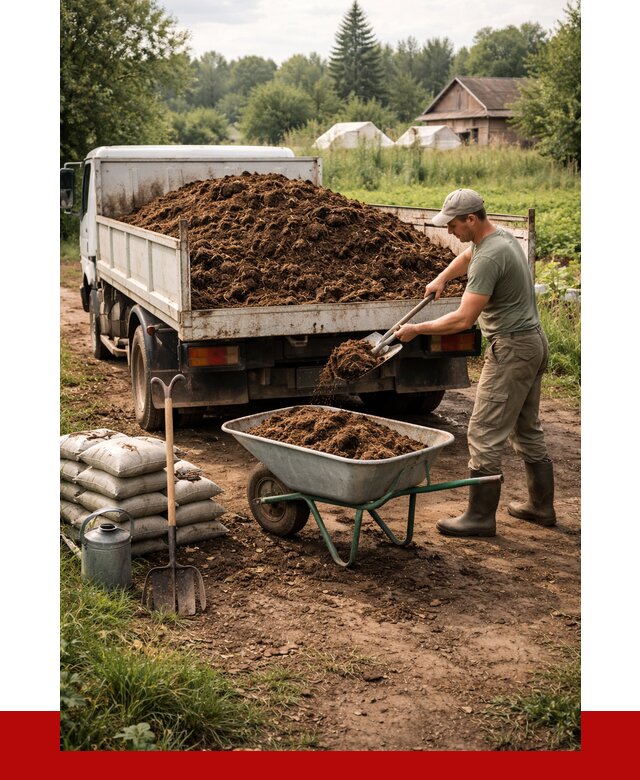 Купить коровий навоз с доставкой в Назарове от 1850 р. | ПРОНЕРУДНрв