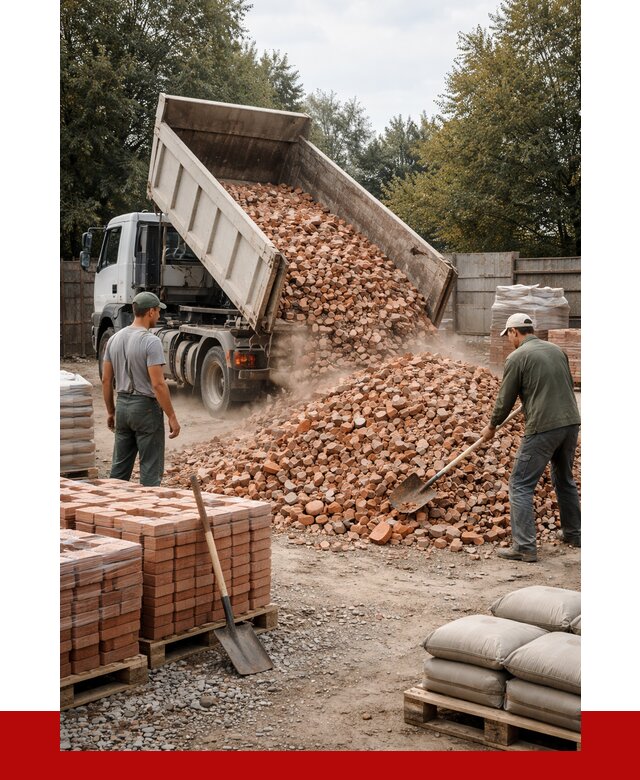 Бой кирпича в Назарове с доставкой от 4317 руб/куб | ПРОНЕРУДНрв