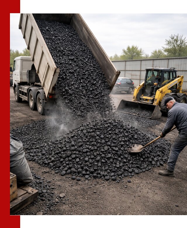 Доставка угля орех в Назарове оптом и в розницу