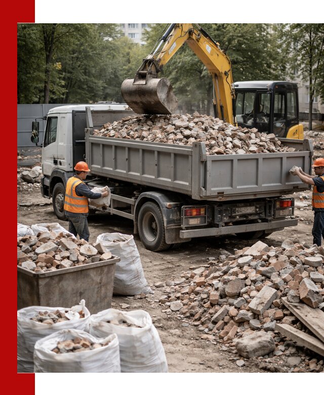 Вывоз строительного мусора в Назарове с самосвалами и контейнерами