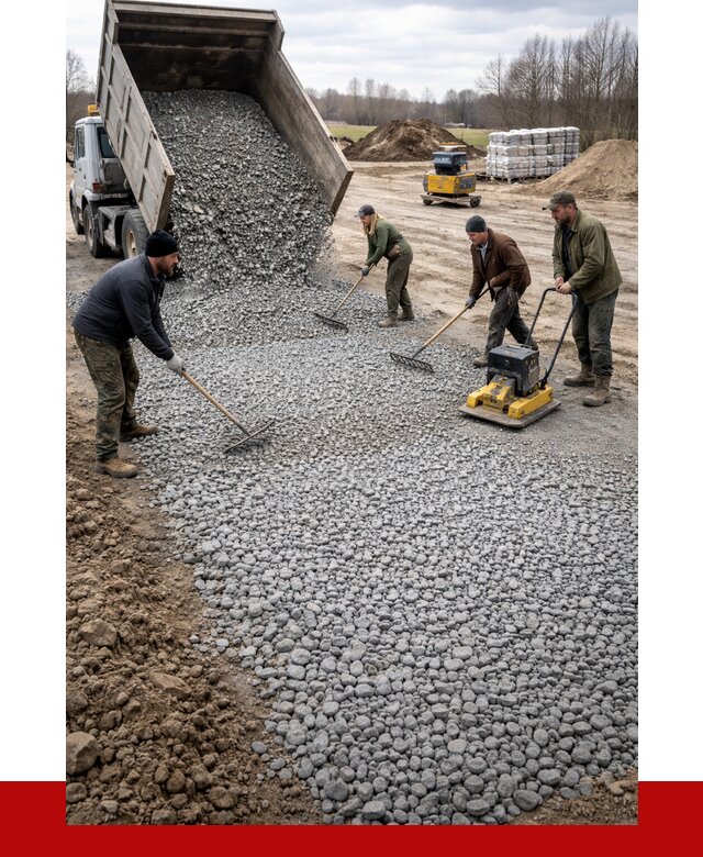Устройство щебеночной подушки в Назарове от 4625 р. ПРОНЕРУДНрв